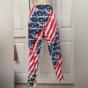 Patriotic Flag Print Leggings